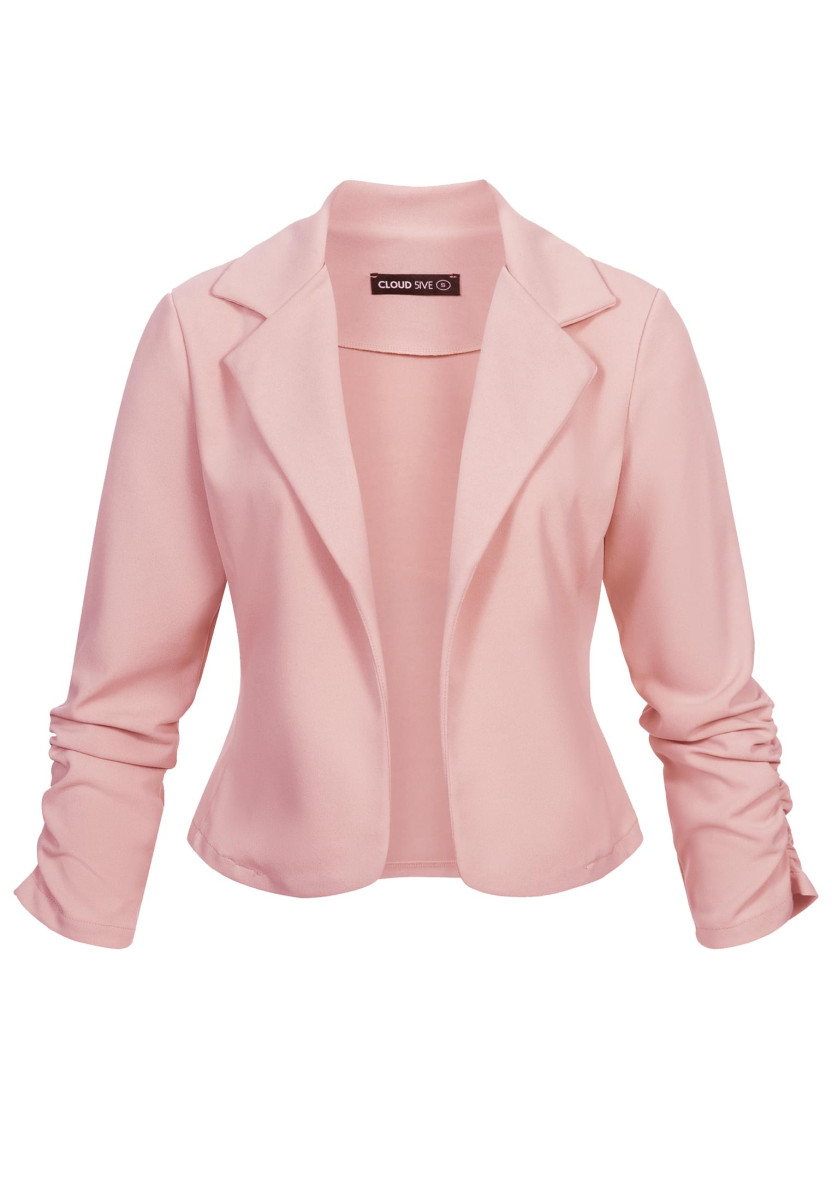Short Blazer with ruched sleeves