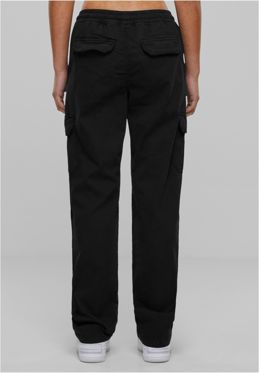 Ladies High Waist Twill Cargo Pants