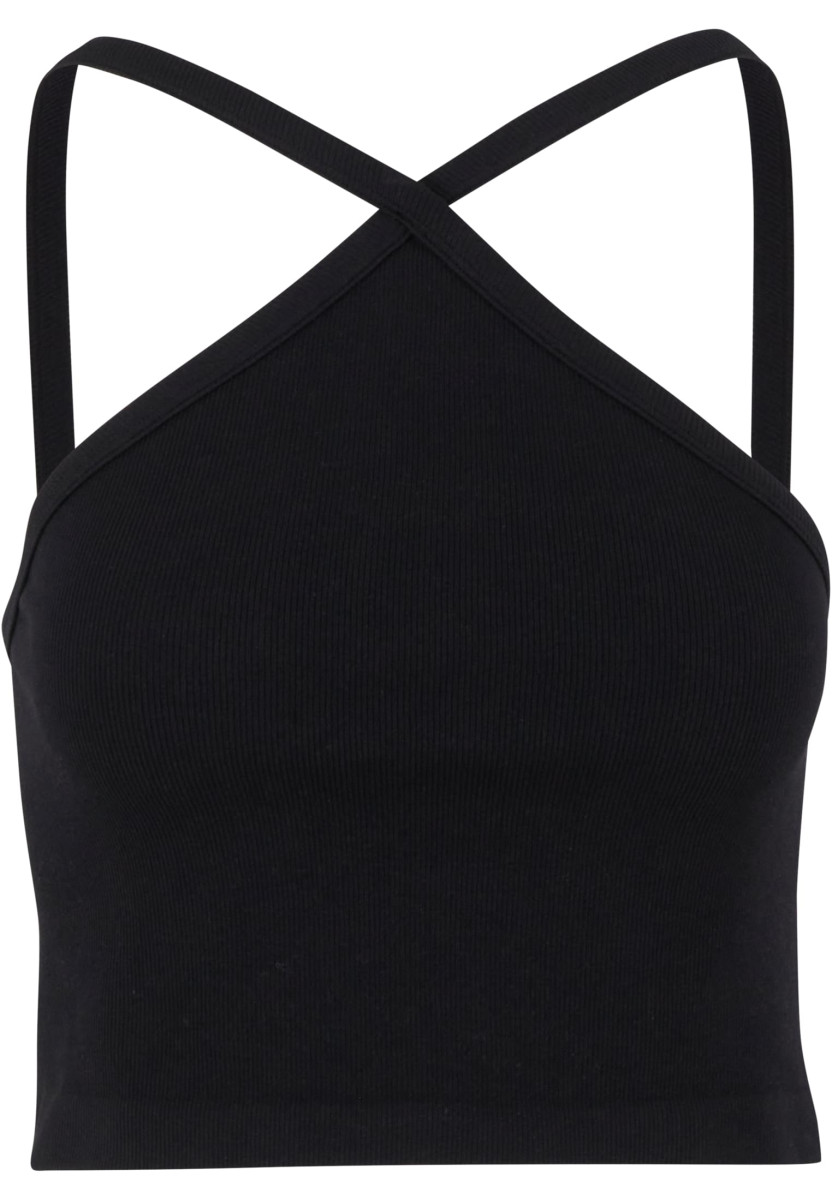 Ladies Seamless Crossed Neckholder Tanktop