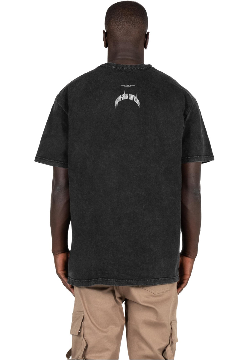 HIGHER THAN HEAVEN V.9 Acid Washed Heavy Oversize Tee