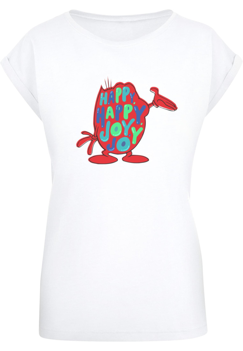 Ladies Ren And Stimpy - Happy T-Shirt