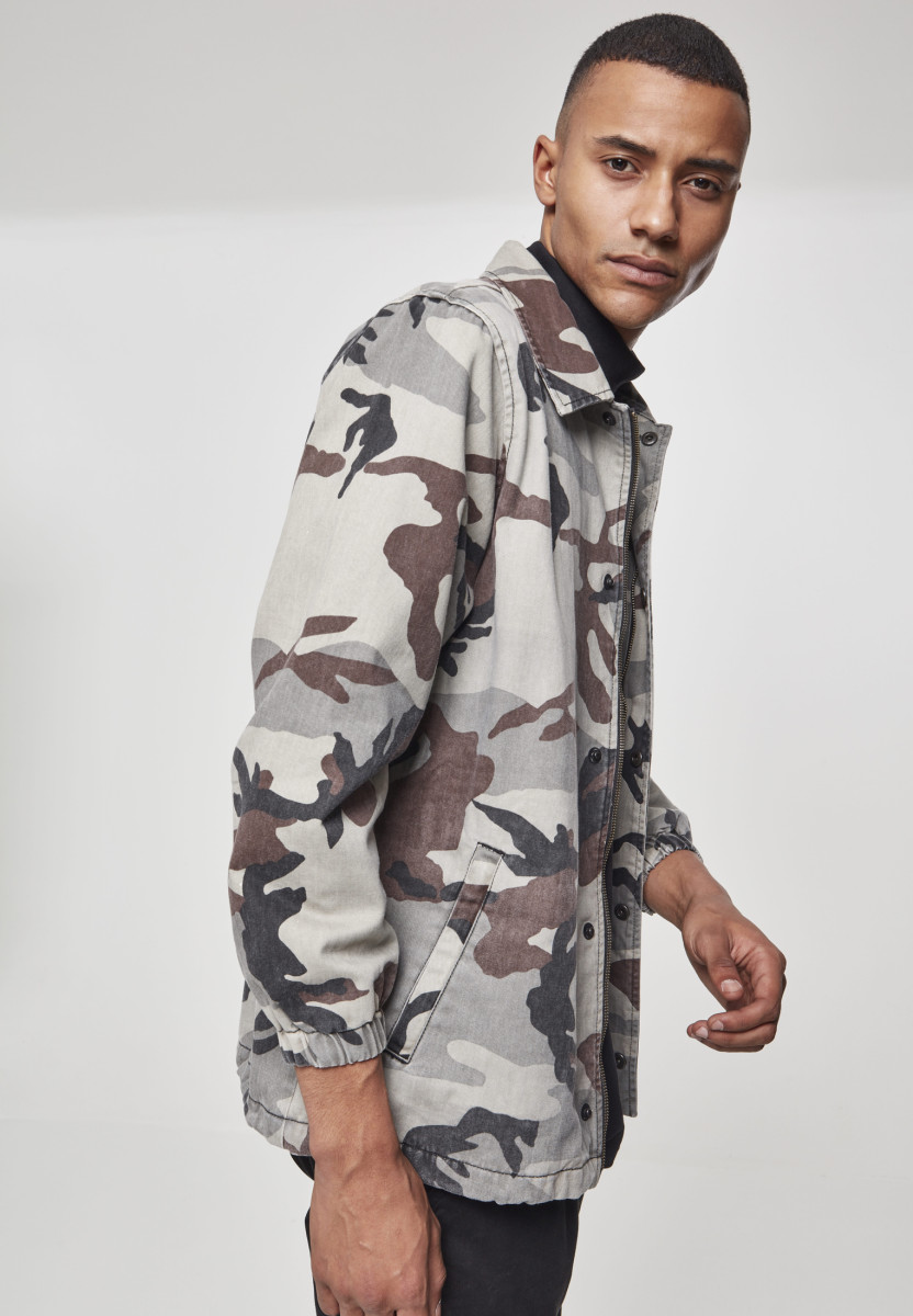 Camo Cotton Coach Jacket