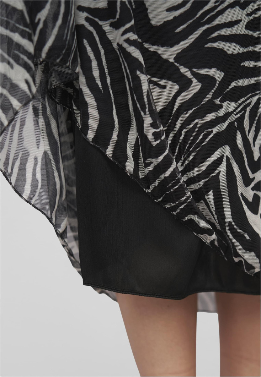 Longform Skirt 2-layered with animal print