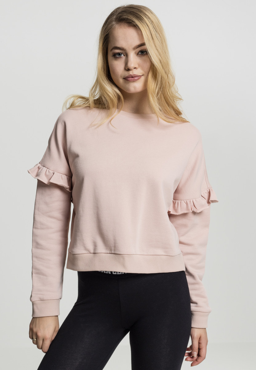 Ladies Oversize Volant Crewneck