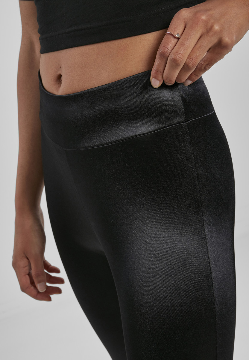 Ladies Shiny High Waist Leggings