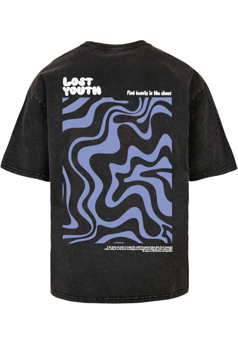 LY ACID WASHED TEE - BEAUTIFUL CHAOS BLUE