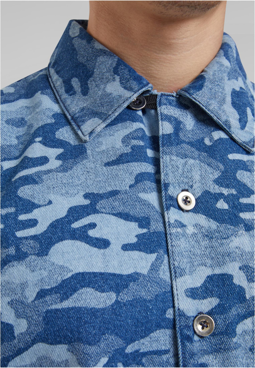 Laser Camo Printed Boxy Shirt