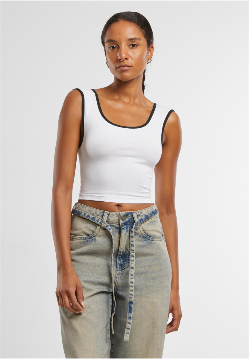 Ladies Contrast Cropped Top