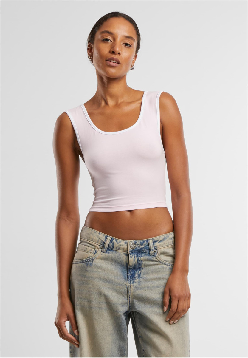 Ladies Contrast Cropped Top