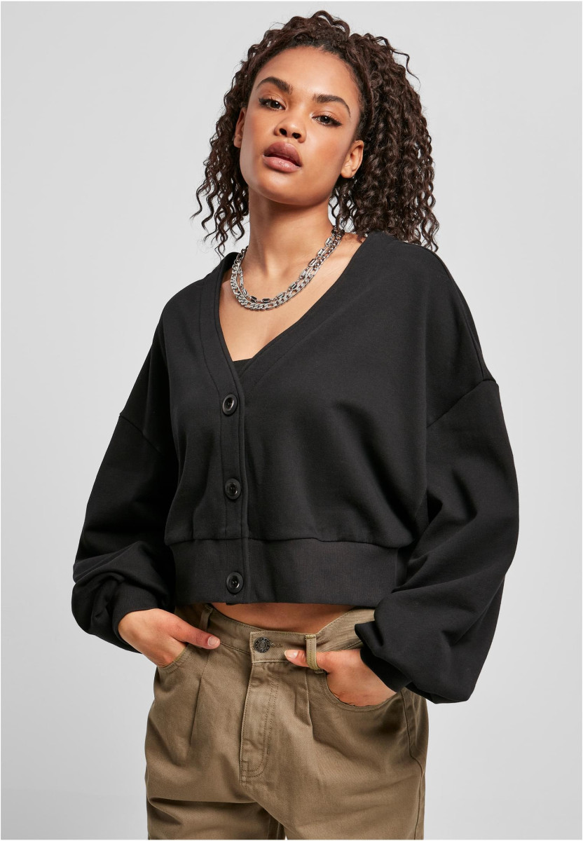 Ladies Organic Oversized Short Terry Cardigan