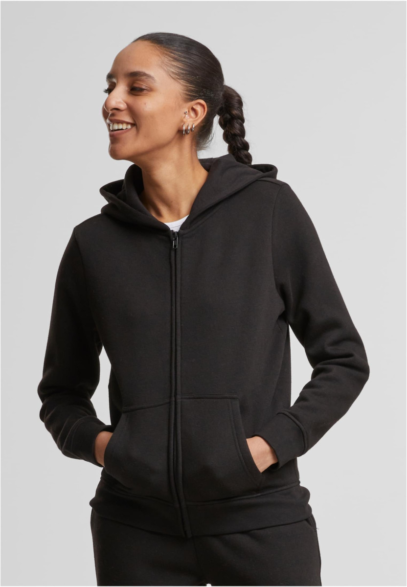 Ladies Basic Essential Zip Hoody