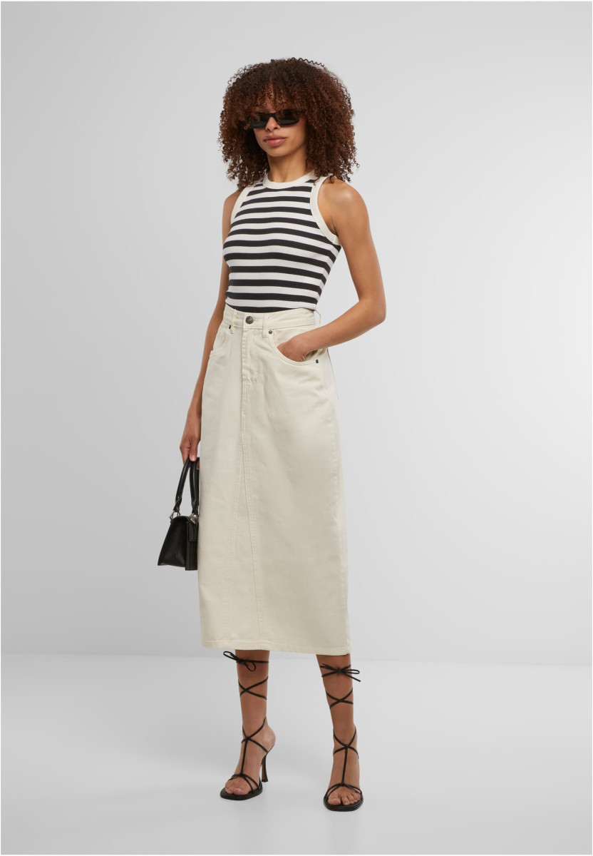 Ladies Soft Denim Midi Skirt