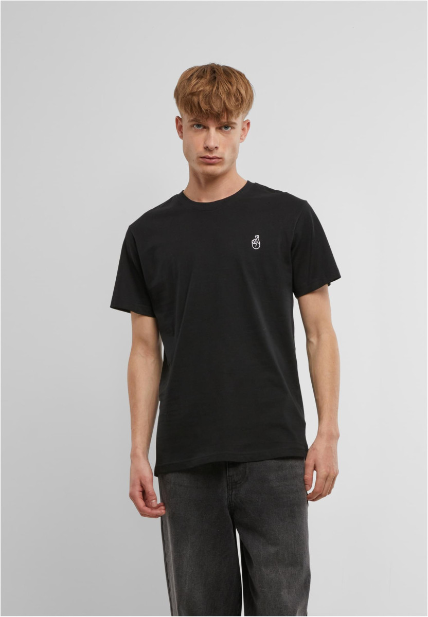 Crossed Fingers Handsign EMB Tee