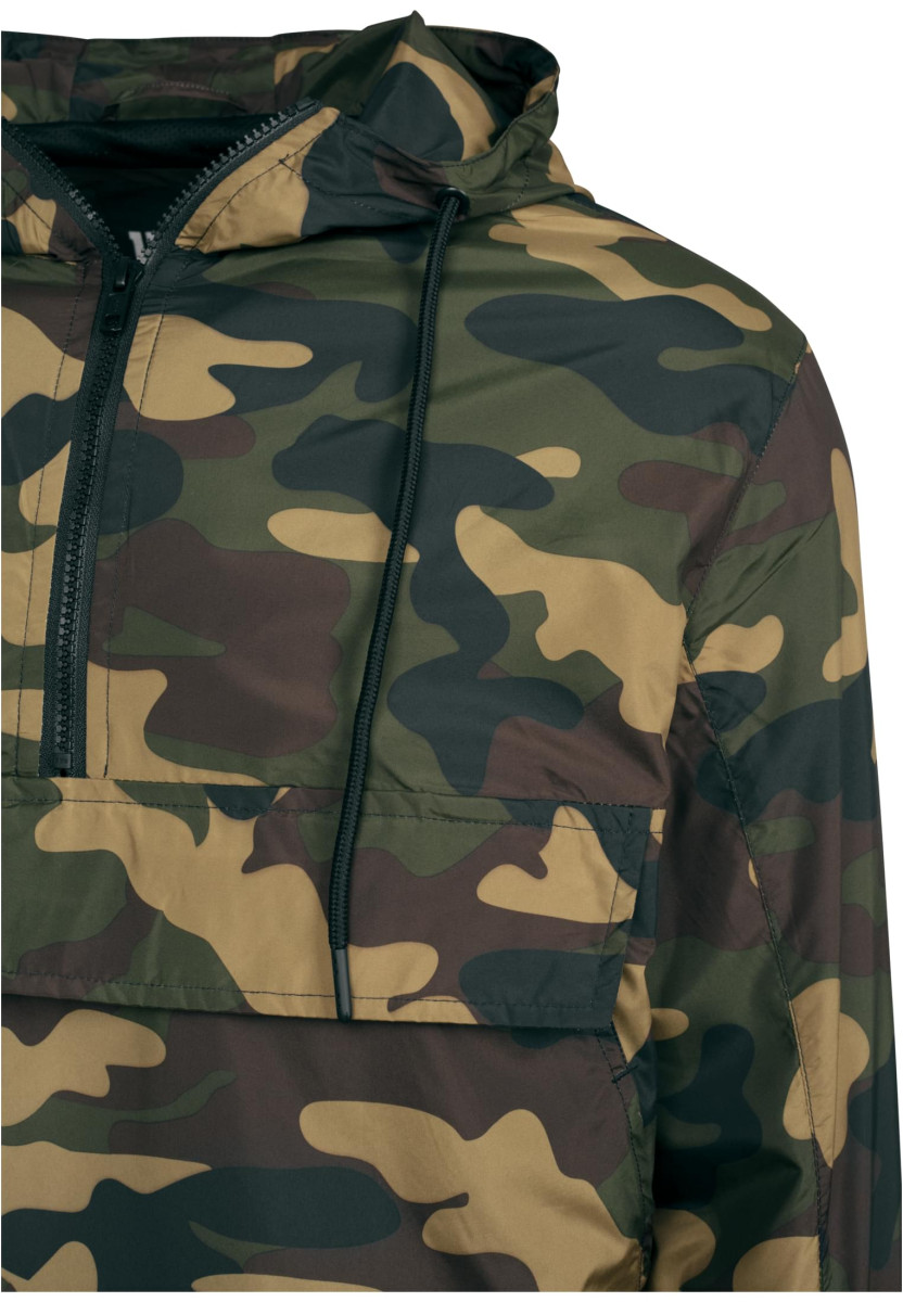 Camo Pull Over Windbreaker