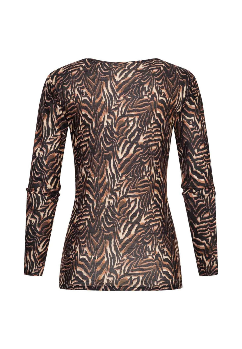 Langarm Shirt Longsleeve mit Animal Print