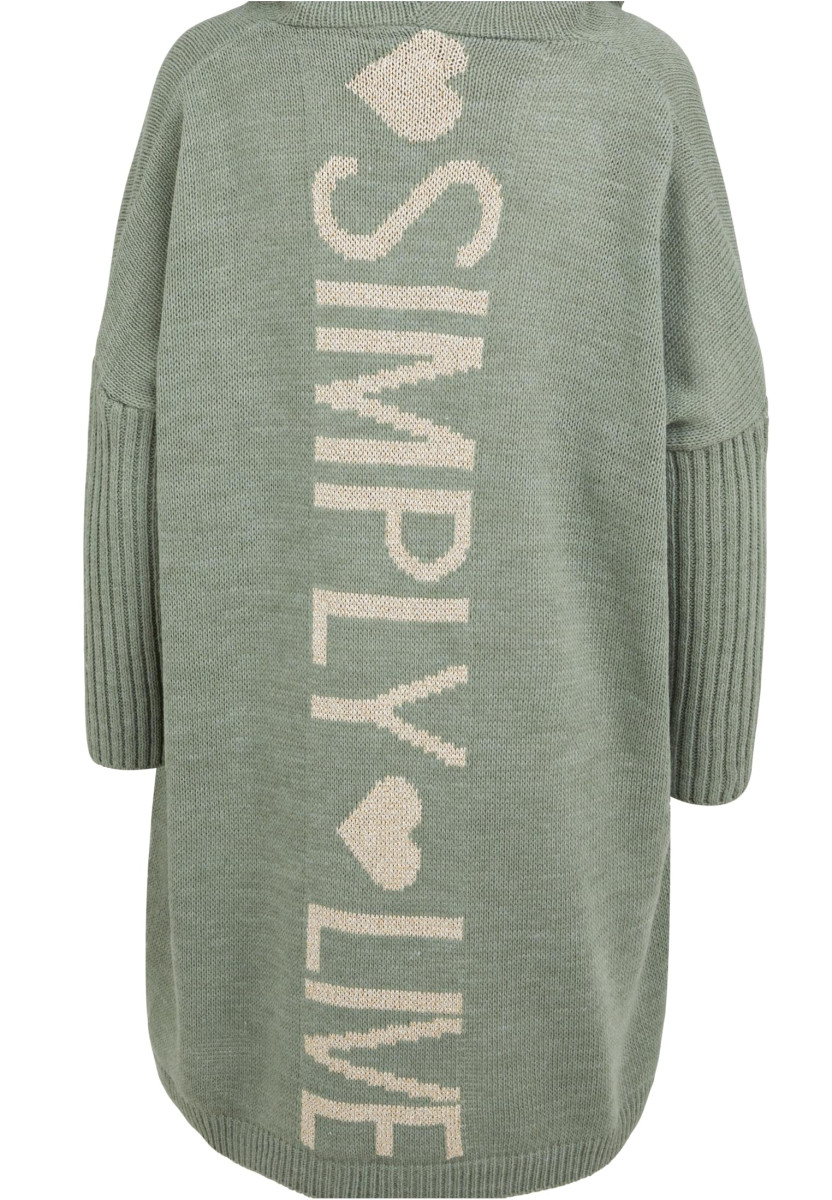 Cloud5ive Damen Strickjacke Cardigan mit Simply Love Live Print