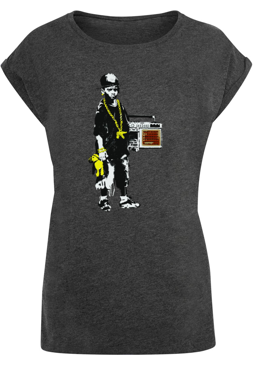 Ladies Brandalised - Boy With Teddy T-Shirt