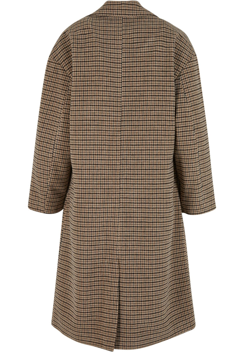 Ladies Oversized Plaid Coat