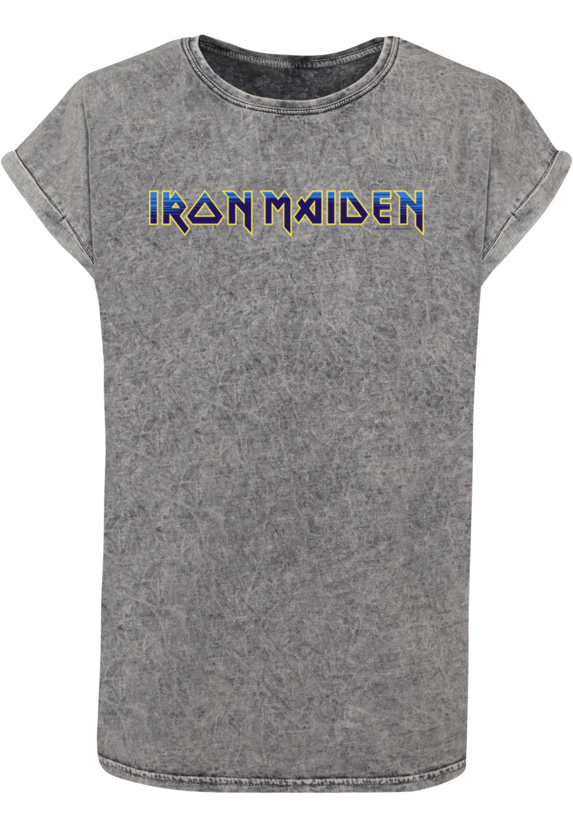 Ladies Powerslave - Dark Ink Acid Washed T-Shirt