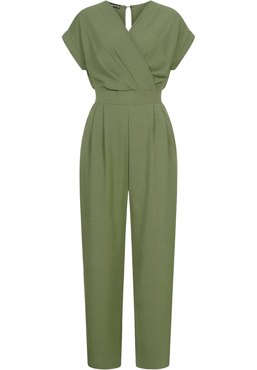 Jumpsuit in Wickeloptik mit 2-Pockets