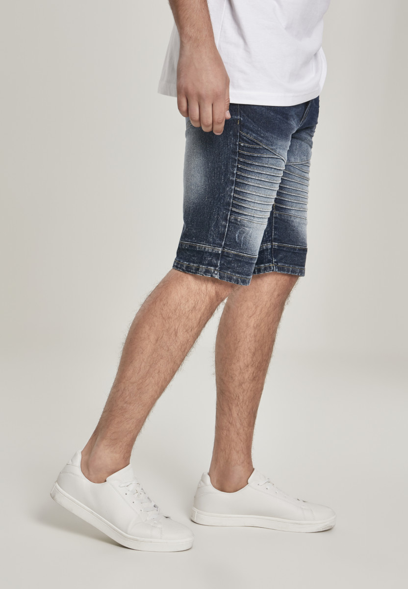 Biker Denim Shorts