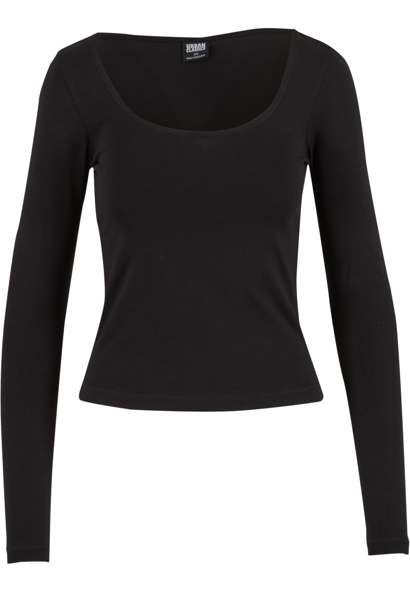 Ladies Wide Neck Longsleeve