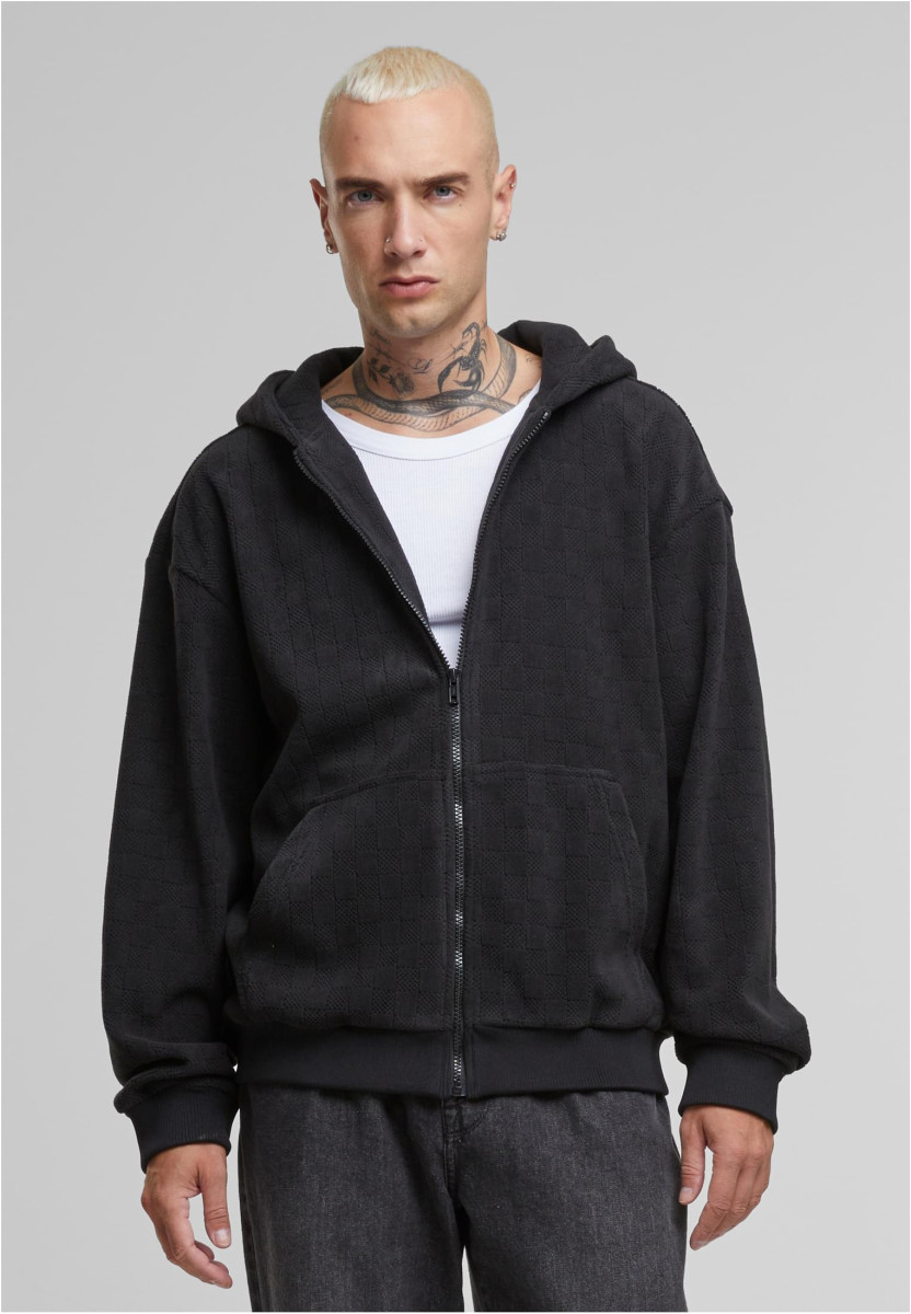 Jaquard Velvet Zip-Hoody