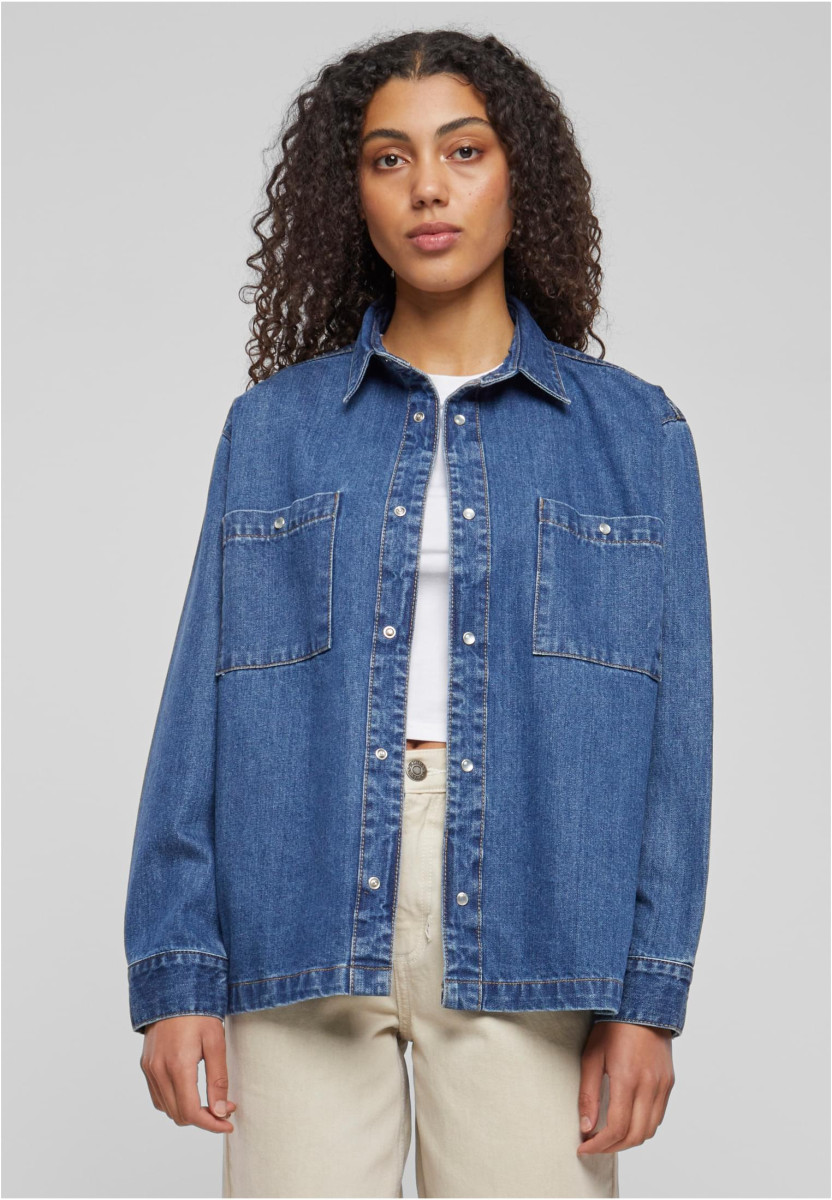 Ladies Oversized Denim Shirt