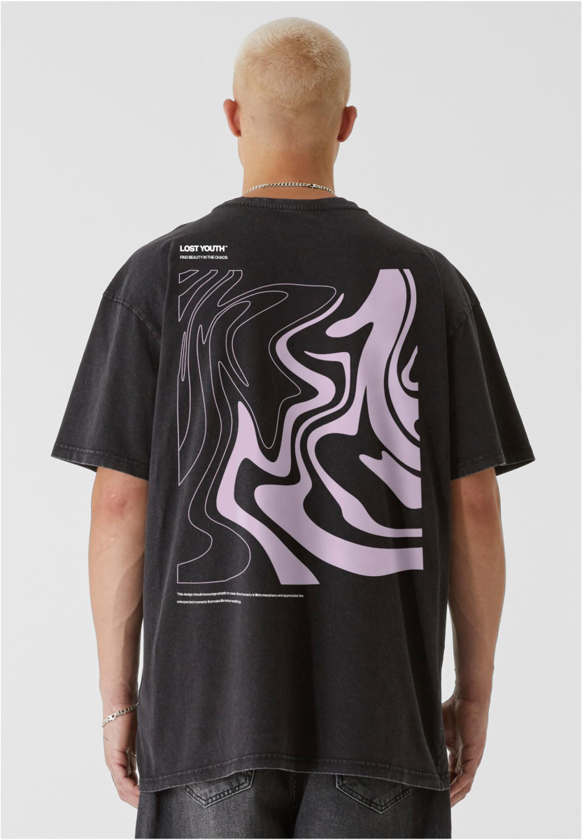 LY ACID WASHED TEE - CHAOS