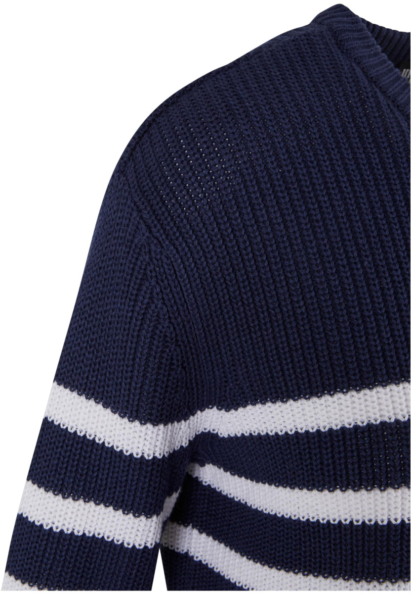 Ladies Rib Striped Sweater