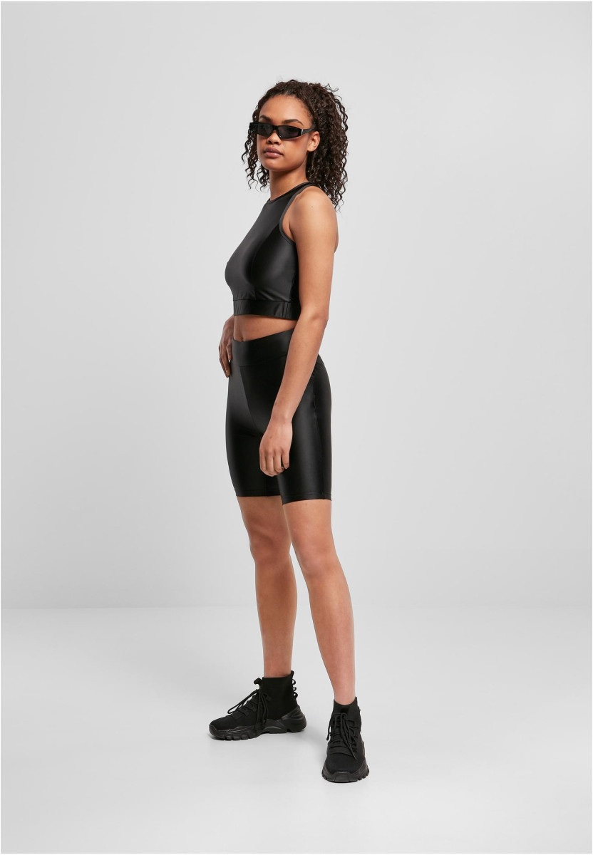 Ladies Cropped Shiny Top