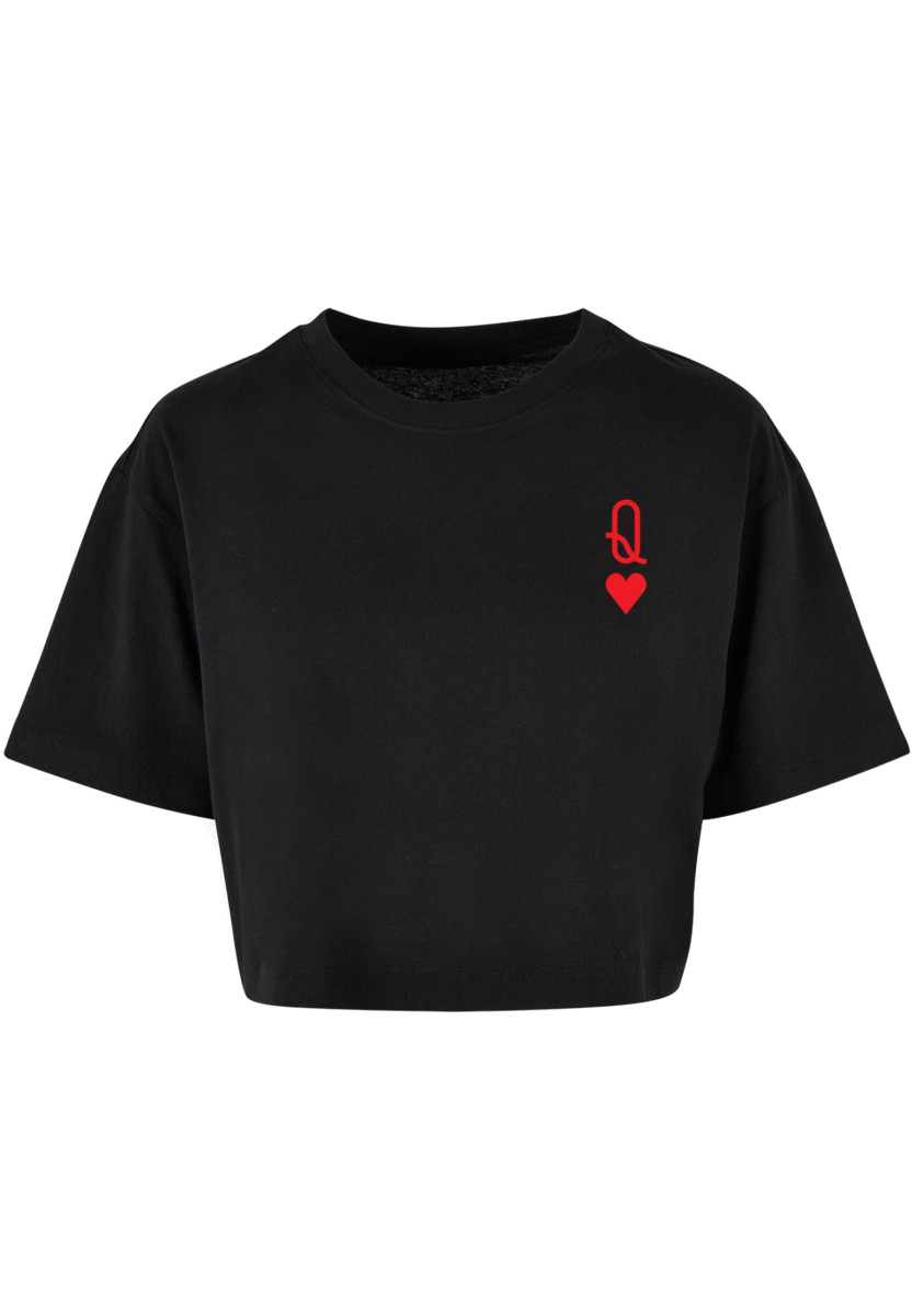 Ladies Hugs & Love - Queen of Hearts Short Oversized Tee