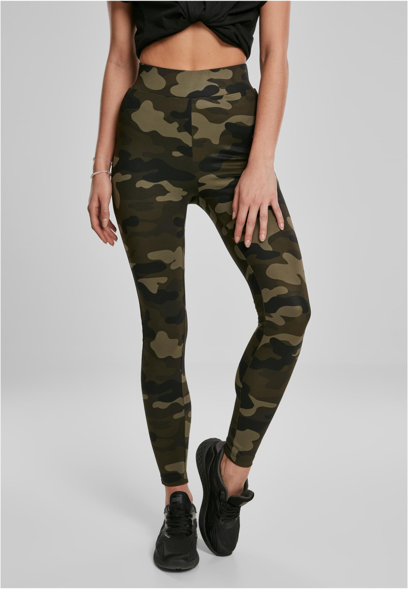 Ladies High Waist Camo Tech Leggings