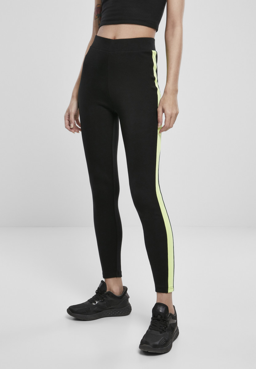 Ladies Neon Side Stripe Leggings