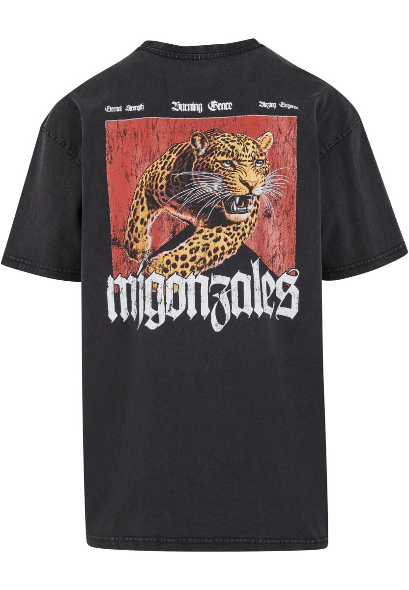 MJG Heavy Oversized Acid Washed Tee - Savage Leopard
