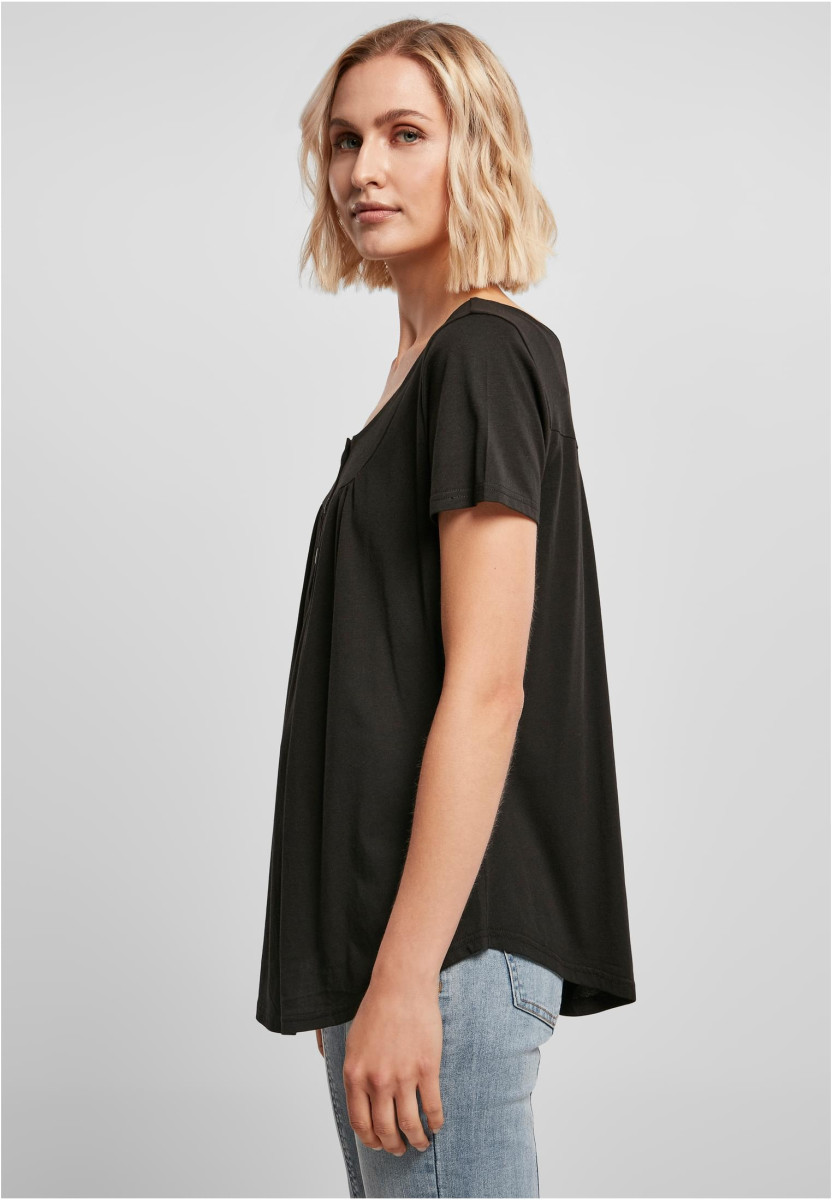 Ladies Viscose Button Up Tee