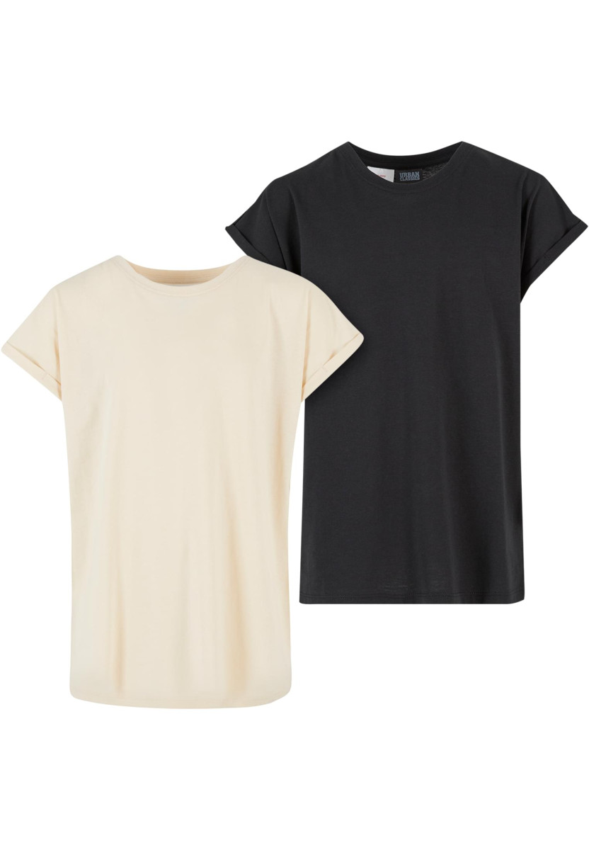 Girls Extended Shoulder Tee 2-Pack