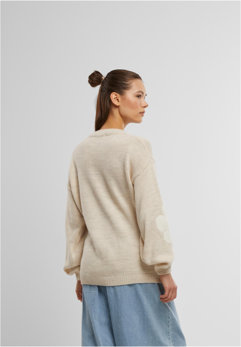 Cloud 5ive Crewneck Knit Sweater with Flowers