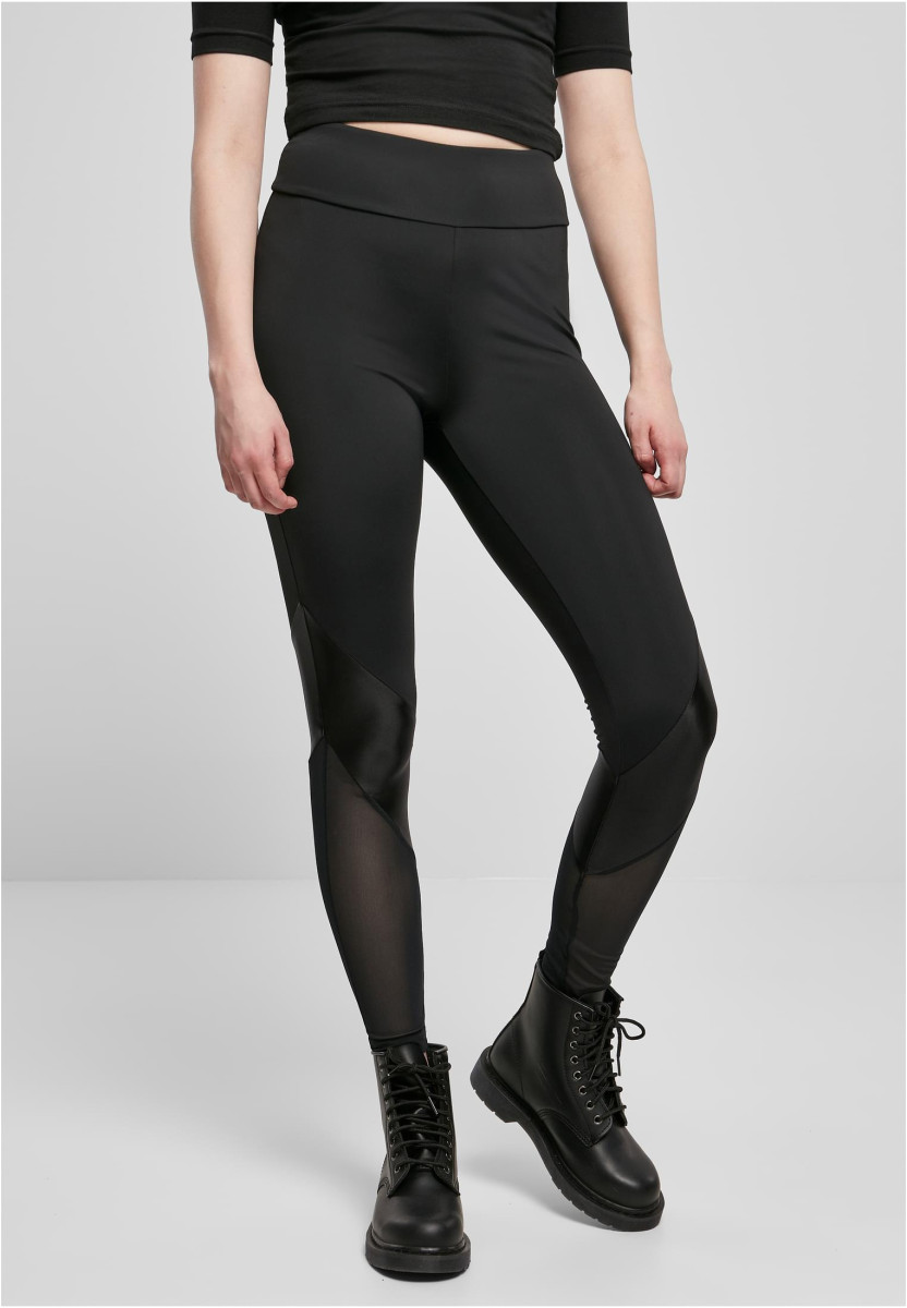Ladies Highwaist  Mixed Tech Leggings