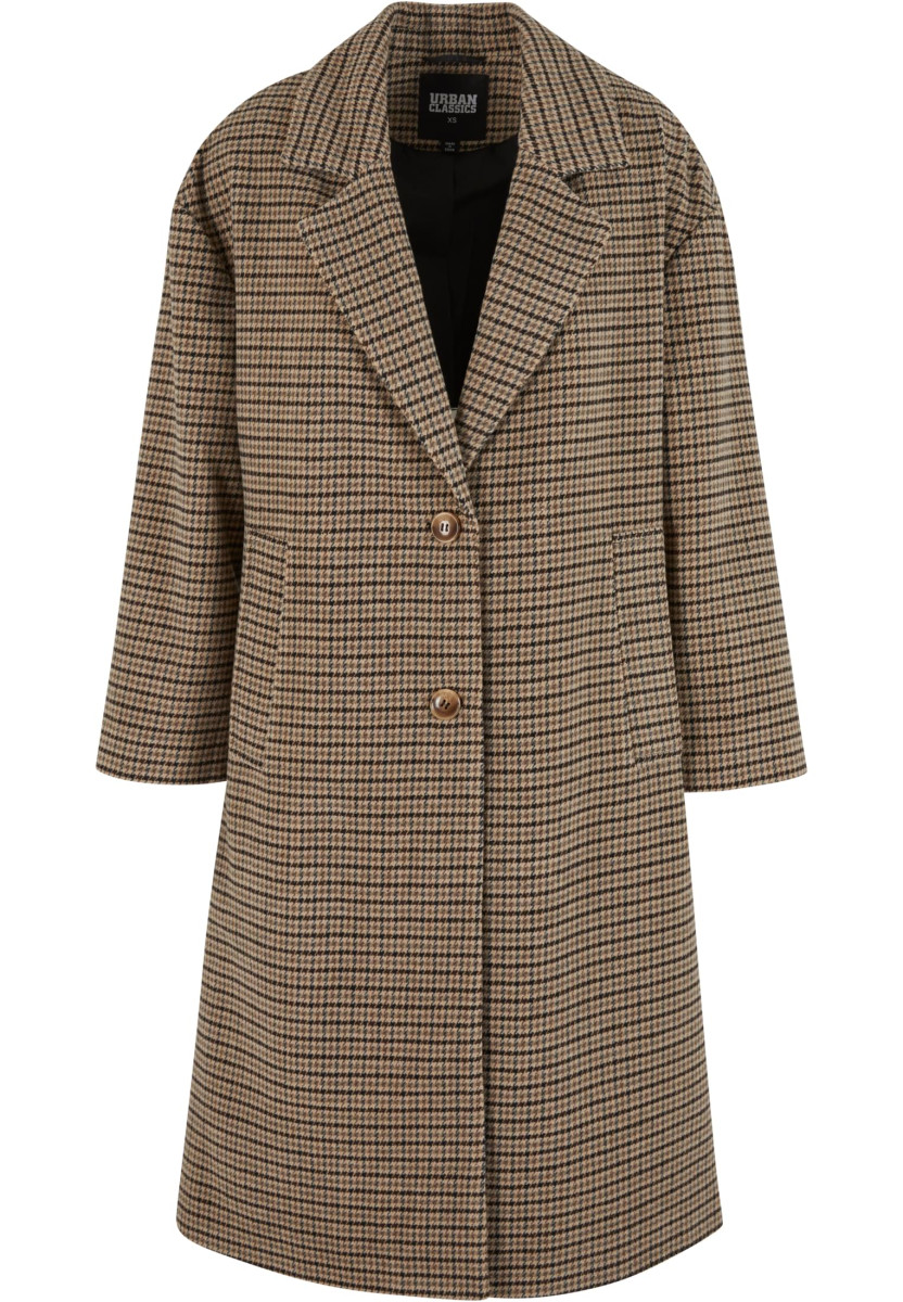 Ladies Oversized Plaid Coat