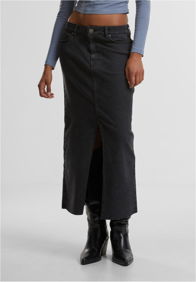 Ladies High Slit Denim Skirt