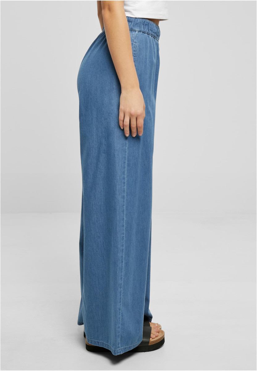 Ladies Light Denim Wide Leg Pants