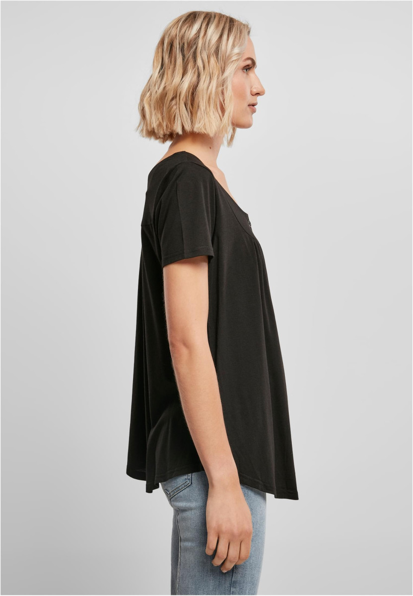 Ladies Viscose Button Up Tee