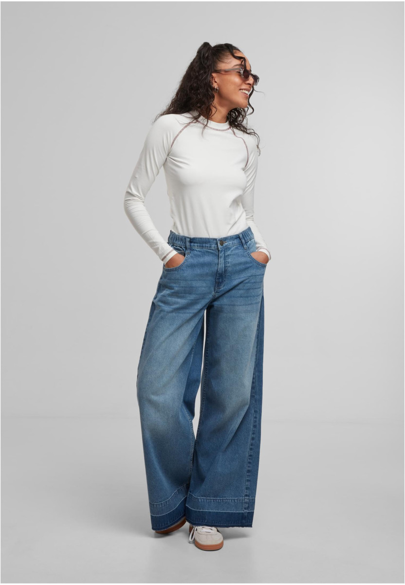 Ladies Wide Leg Denim