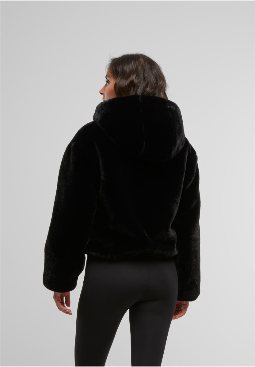 Ladies Full Zip Faux Fur Hoodie