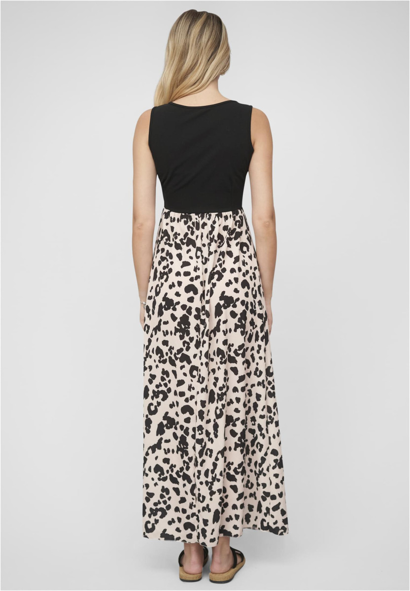 2-Tone Maxi-Dress Leo Print