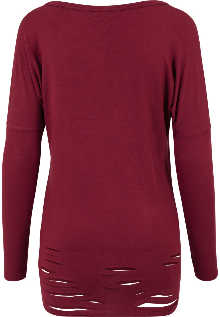 Ladies Cutted Viscose L/S Tee