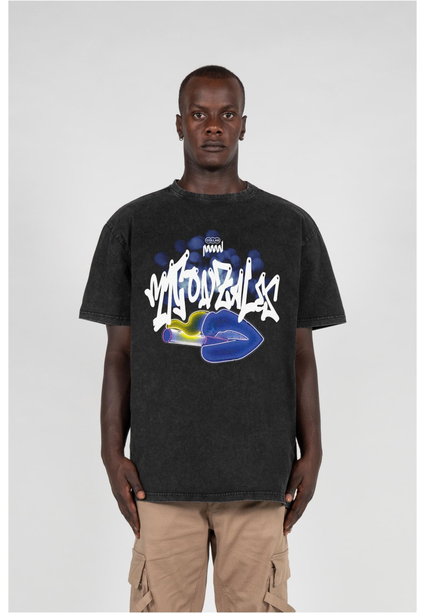 Kiss x Heavy Oversized Tee Acid Washed
