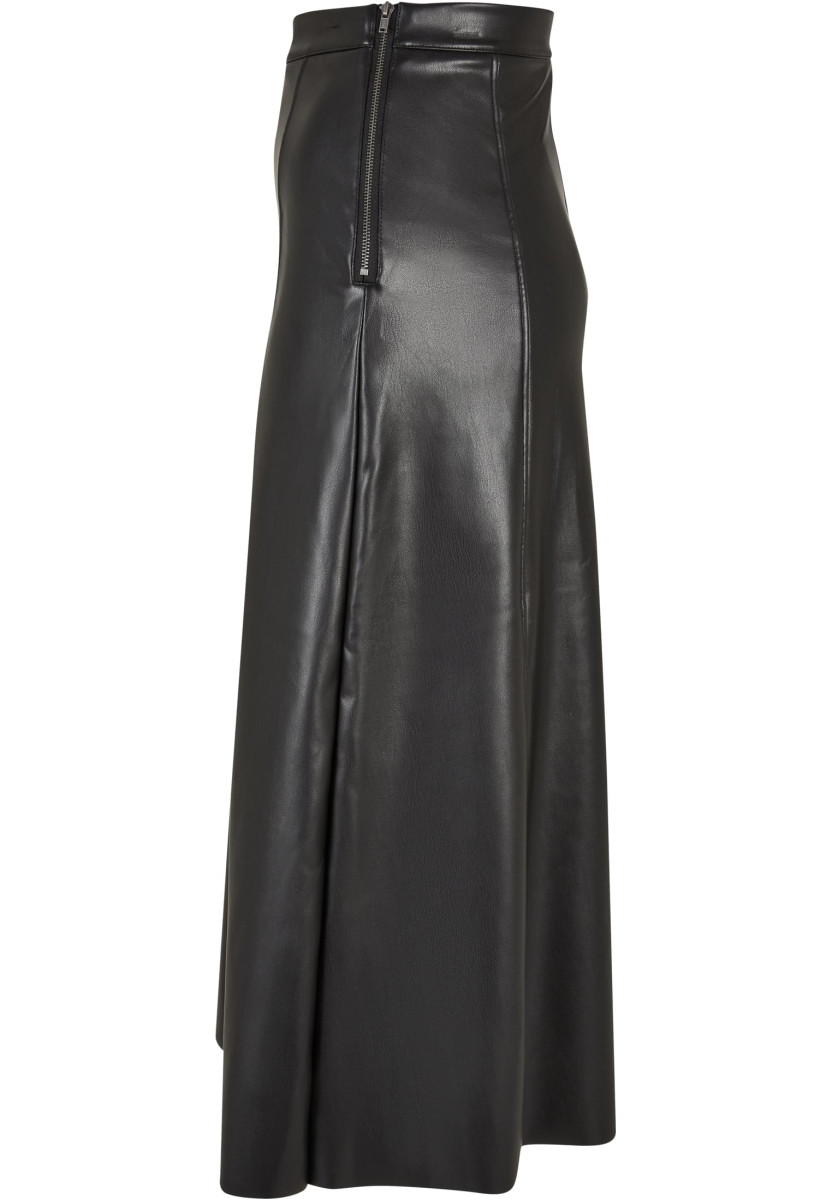 Ladies Synthetic Leather Midi Skirt