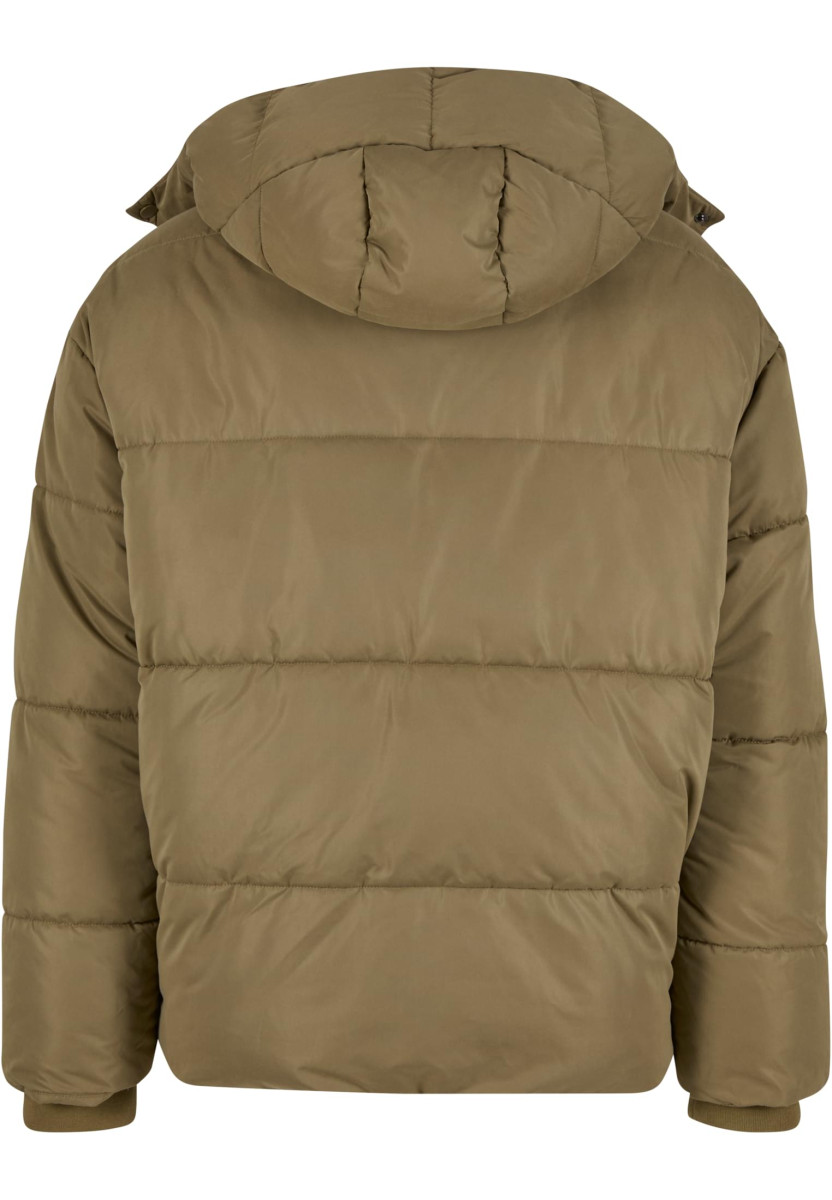Puffer Jacket With Flap Hood